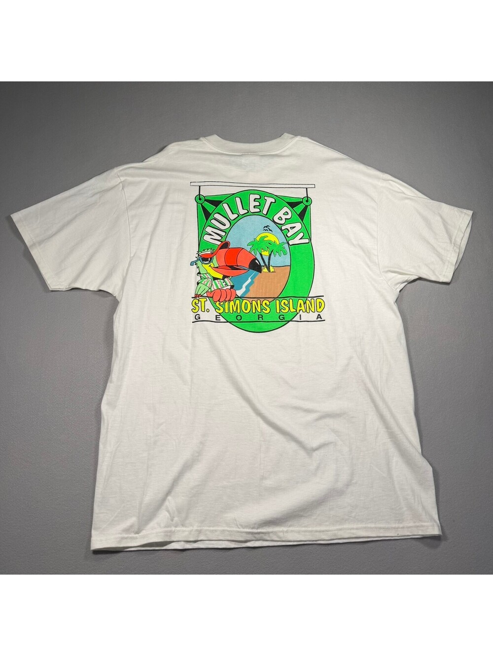 Vintage 90s Mullet Bay St Simons Island GA T-Shirt Hanes Beefy-T XL